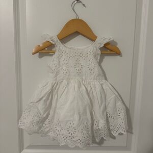 GAP White Eyelet Kids Dress